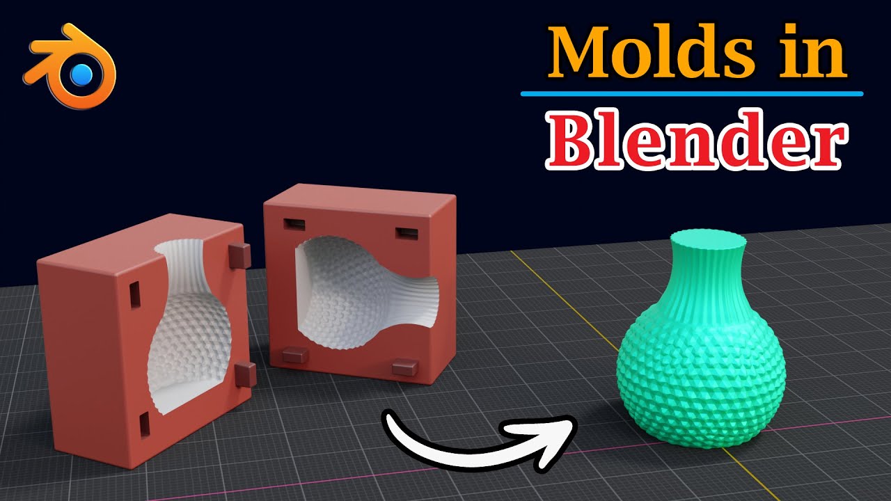 Create Molds With Keys for 3D Printing | Convert Blender Models into 3D Prototype or Moulds