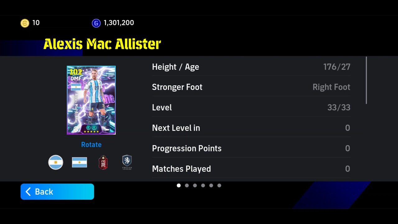 Alexis Mac Allister 102 OVR CM CDM CAM Build