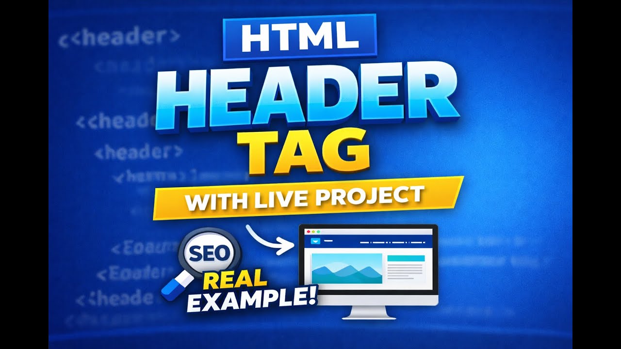 HTML Header Tag Explained with Live Project | Semantic HTML5 for Beginners