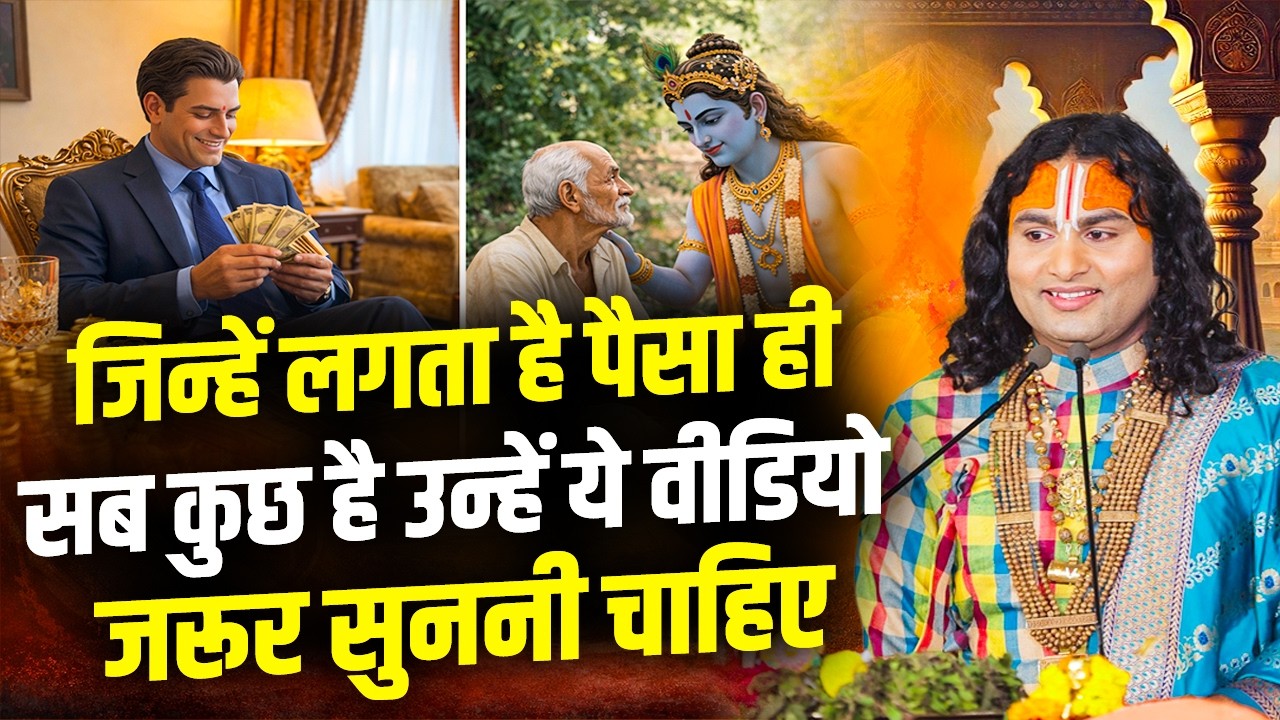 जिन्हें लगता है पैसा ही सब कुछ है उन्हें ये वीडियो जरूर सुननी चाहिए ? Aniruddhacharya Ji #paisa