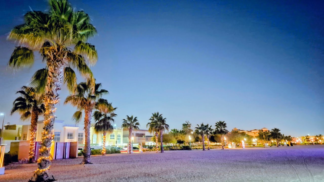 DUBAI BEACH 🏖 24/7 Night Beach in Dubai/ | hidden spot in Jumeirah 