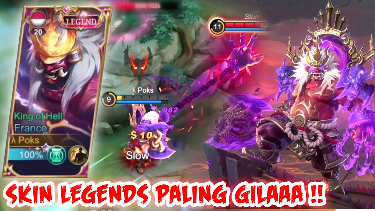 FOX MOBA X SKIN LEGENDS FRANCO KING OF HELL !