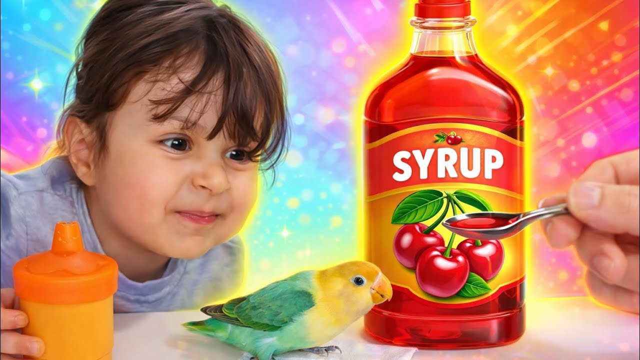 Aysima şurup içmek istemiyor midesi bulandı 🤮 içirmek için kuş yardım etti #funny #shortvideo #cute 