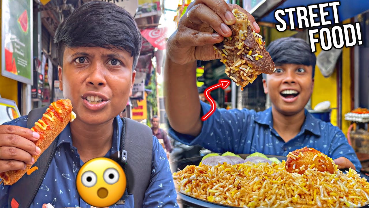 সেরা STREET Food 🔥মোমো,মটন ঘুগনি,বিরিয়ানি Jadavpur street food ।।Bong Insane