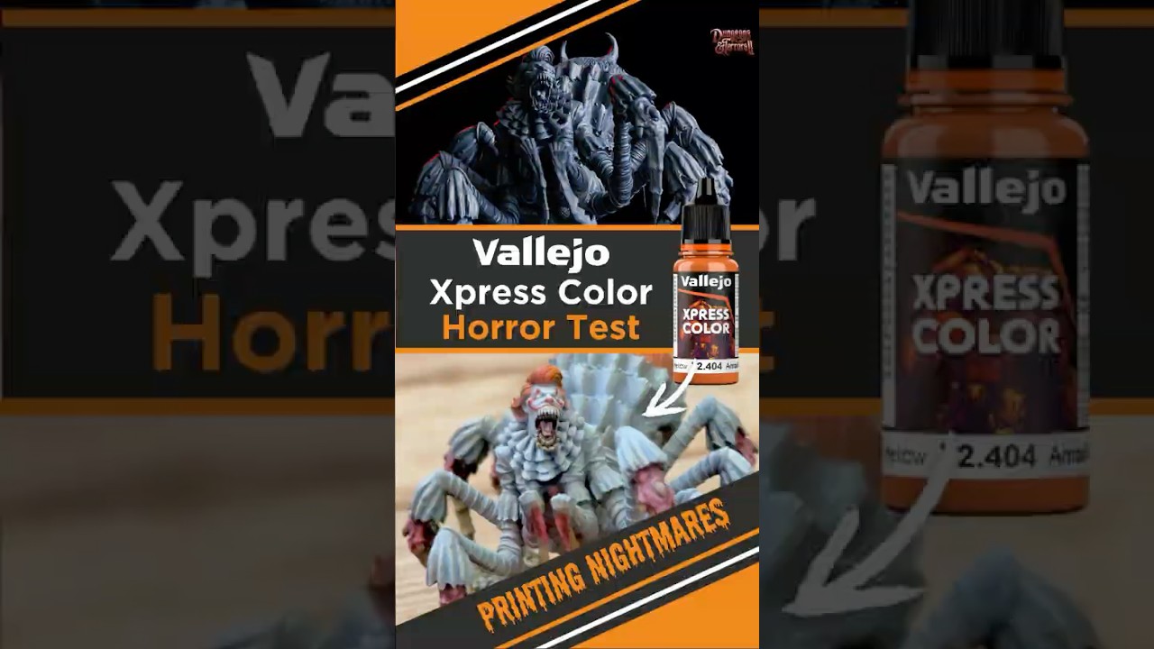 Vallejo Xpress Color Horror Test &ndash; 3D Printing the Pennywise Dread Crawler (Resin vs FDM)