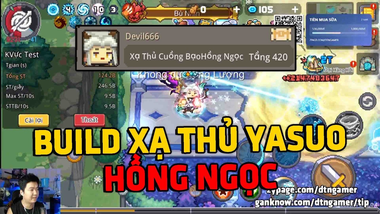Build Xạ Thủ YASUO 300B Hồng Ngọc Soul Knight Prequel SS6