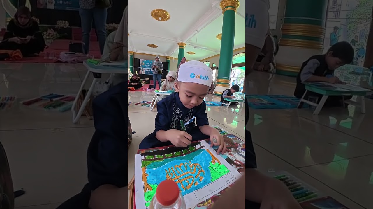 Mewarnai kaligrafi anak 5 tahun