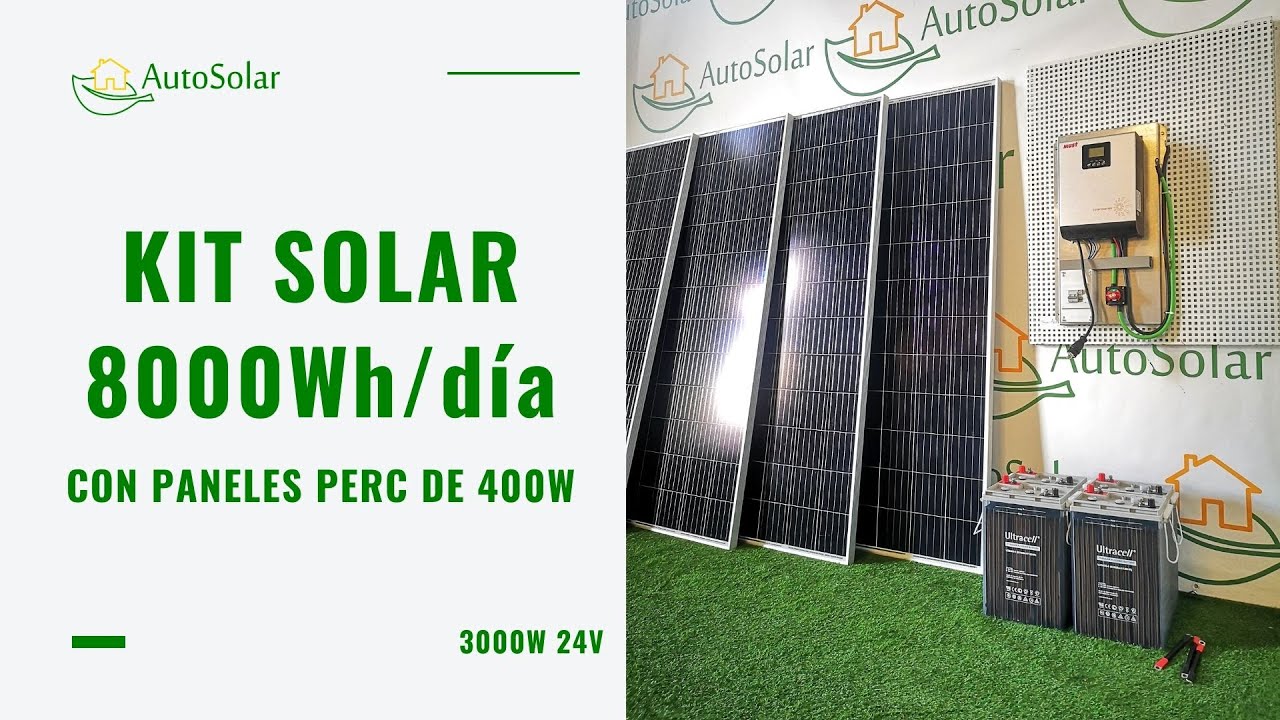 Kit Solar Vivienda Aislada 8000Wh/día 3000W 24V
