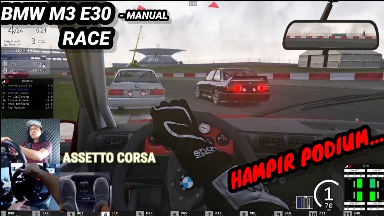 BMW E30 M3 RACE | NO TC - ABS - SC | Hampir Podium | Suka Nyetir - Assetto Corsa - SIM Racing Indo