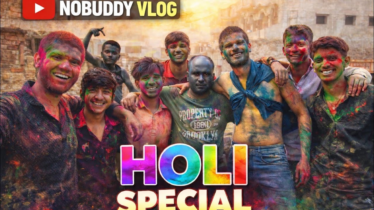 Village Holi Celebration 2026 | Nobuddy Vlog | Full Masti With Friends 🔥