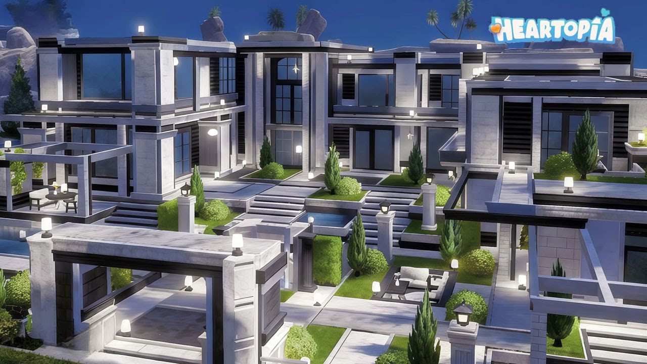 Epic Modern French Mansion Build in Heartopia!