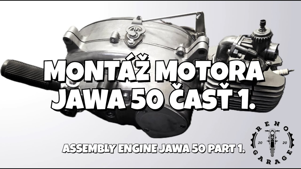 Montáž motora JAWA 50 časť 1. / Assembly engine JAWA 50 part 1. - RENO GARAGE SK