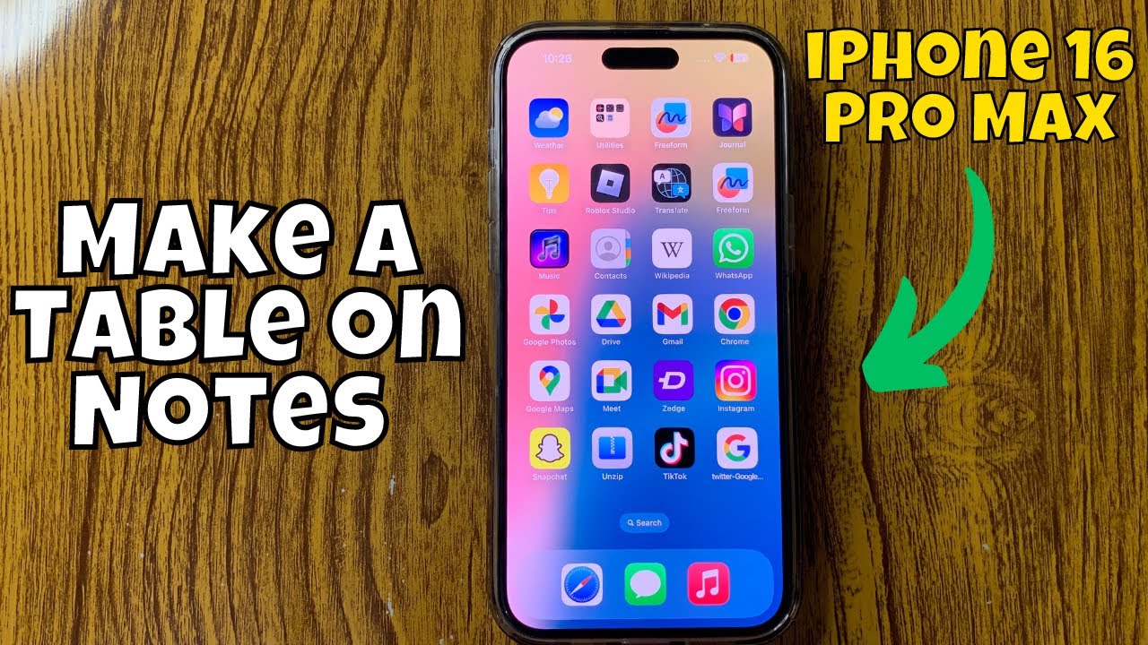 How to Make a Table on Notes on iPhone 16 Pro Max (Tutorial)