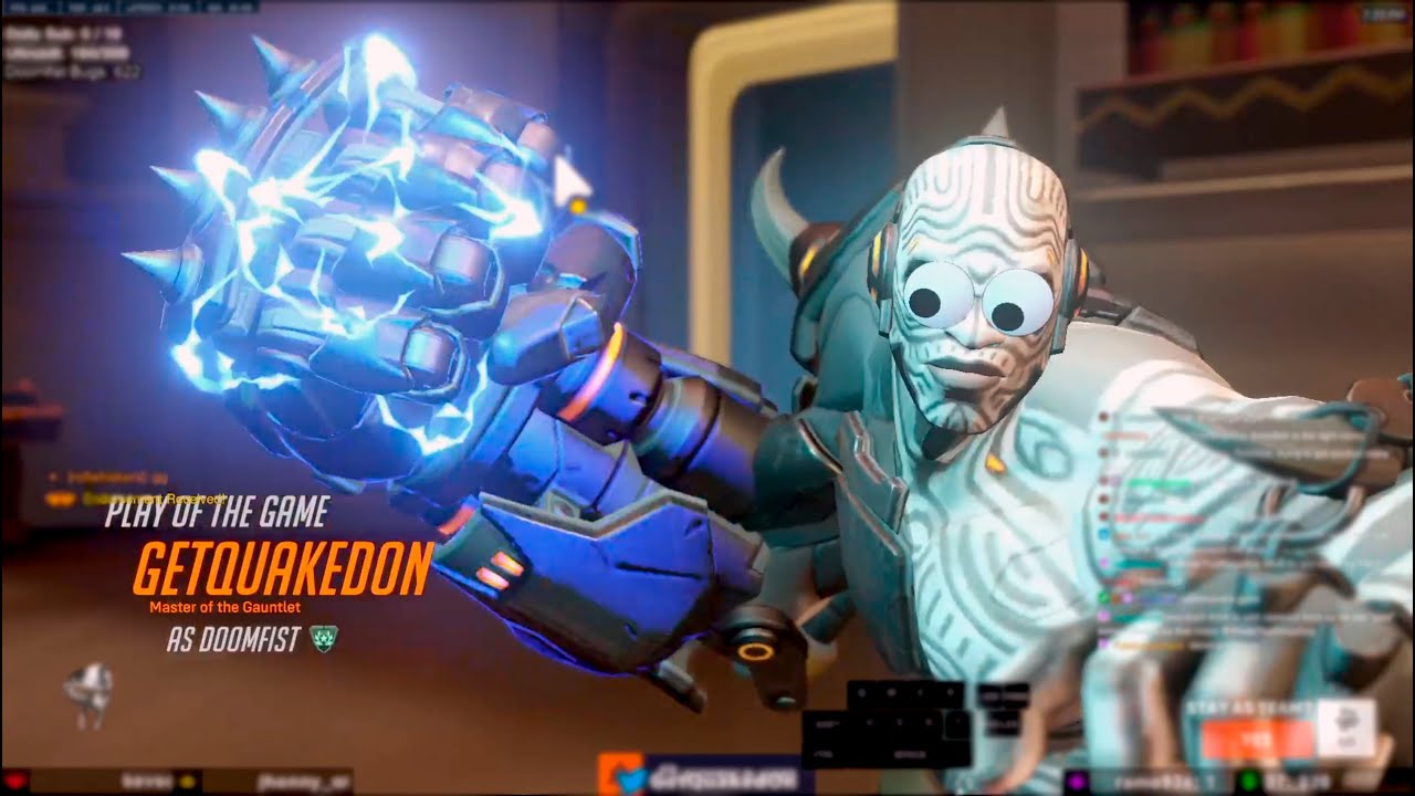GETQUAKEDON DOOMFIST GAMEPLAY! POTG! OVERWATCH 2 TOP 500 SEASON 9