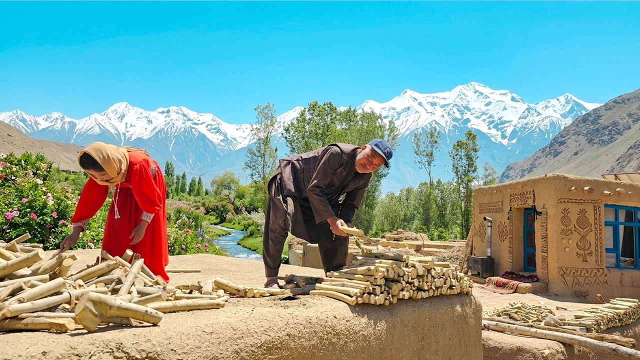 A Busy Day in Our Afghan Village | Firewood, Family & Mountain Life