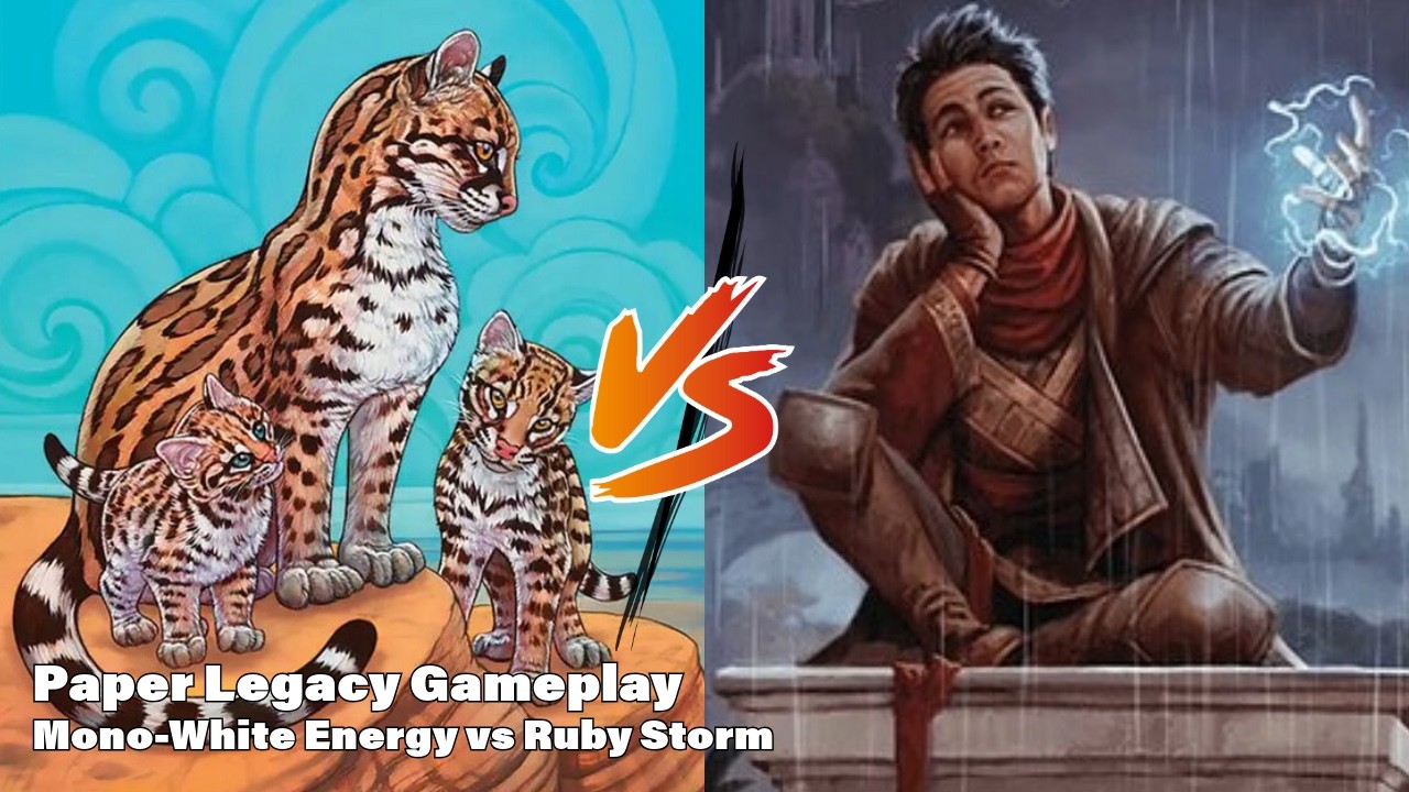 Mono White Energy vs Ruby Storm - Paper Legacy Gameplay