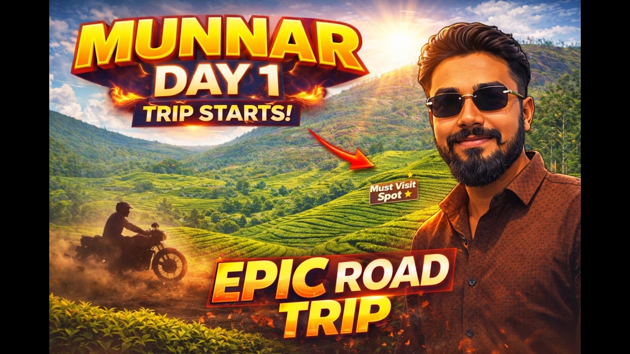 MUNNAR DAY 1 🔥 Trip Starts with EPIC Road Ride!#trendingtraveller #day1