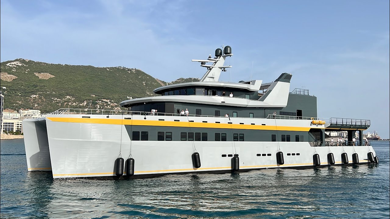 NEBULA, New 68m Yacht Support Vessel In Gibraltar 4K