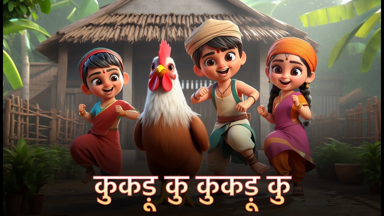 Kukdu Ku Kukdu Ku | कुकड़ू कु कुकड़ू कु | Funny Hindi Rhymes for Kids | Morning Baalgeet for Toddler