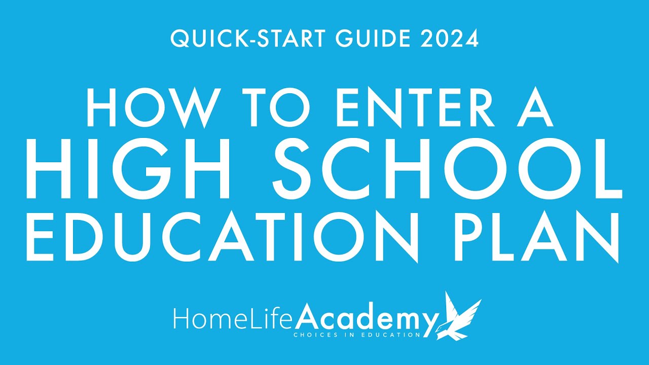 How to Enter a High School Education Plan