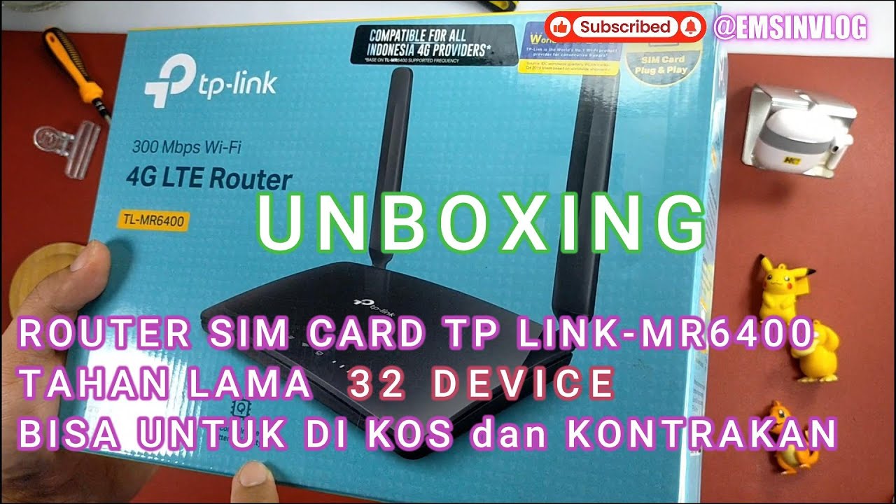ROUTER PAKAI KARTU HAPE 4G INTERNETAN LAMA GAK PANAS | EMSINVLOG #tplinkrouter  #jaringanwifi #kosan