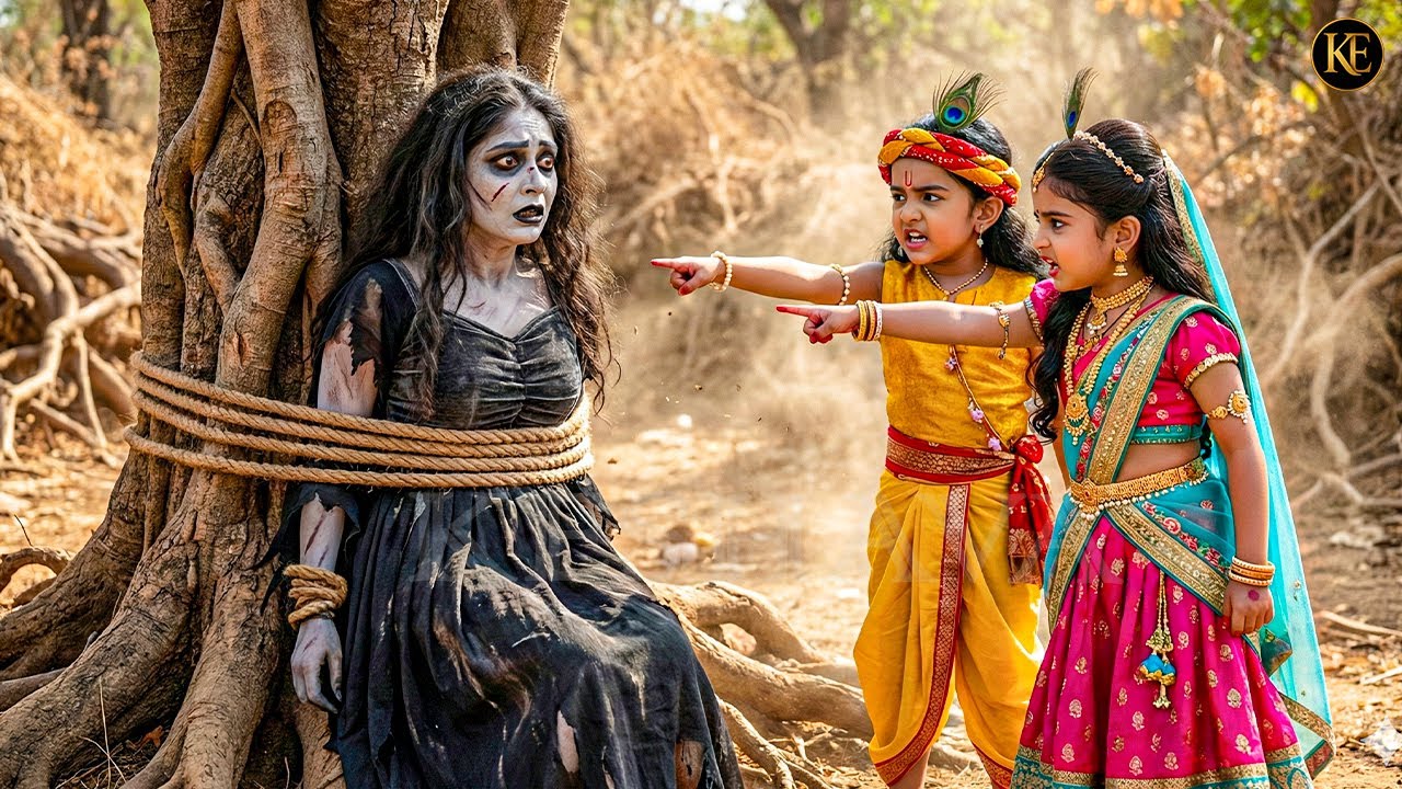 दूध पिलाने आई पूतना राक्षसी, बाल कान्हा ने वृक्ष से बाँधकर किया अंत || YMKN || Shree Krishan leela