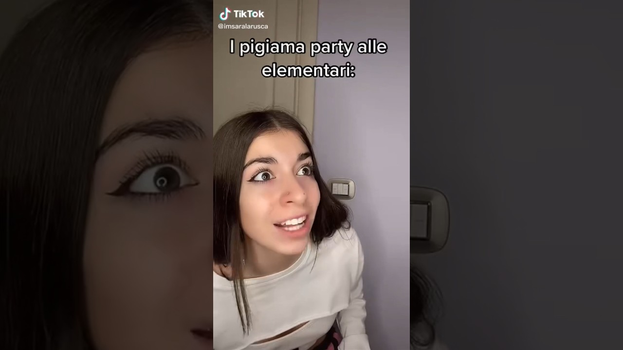 🤣🤣il pigiama party alle elementari 🤣🤣tiktok di @imsaralarusca 🤣🤣 #perte #scuola #divertente