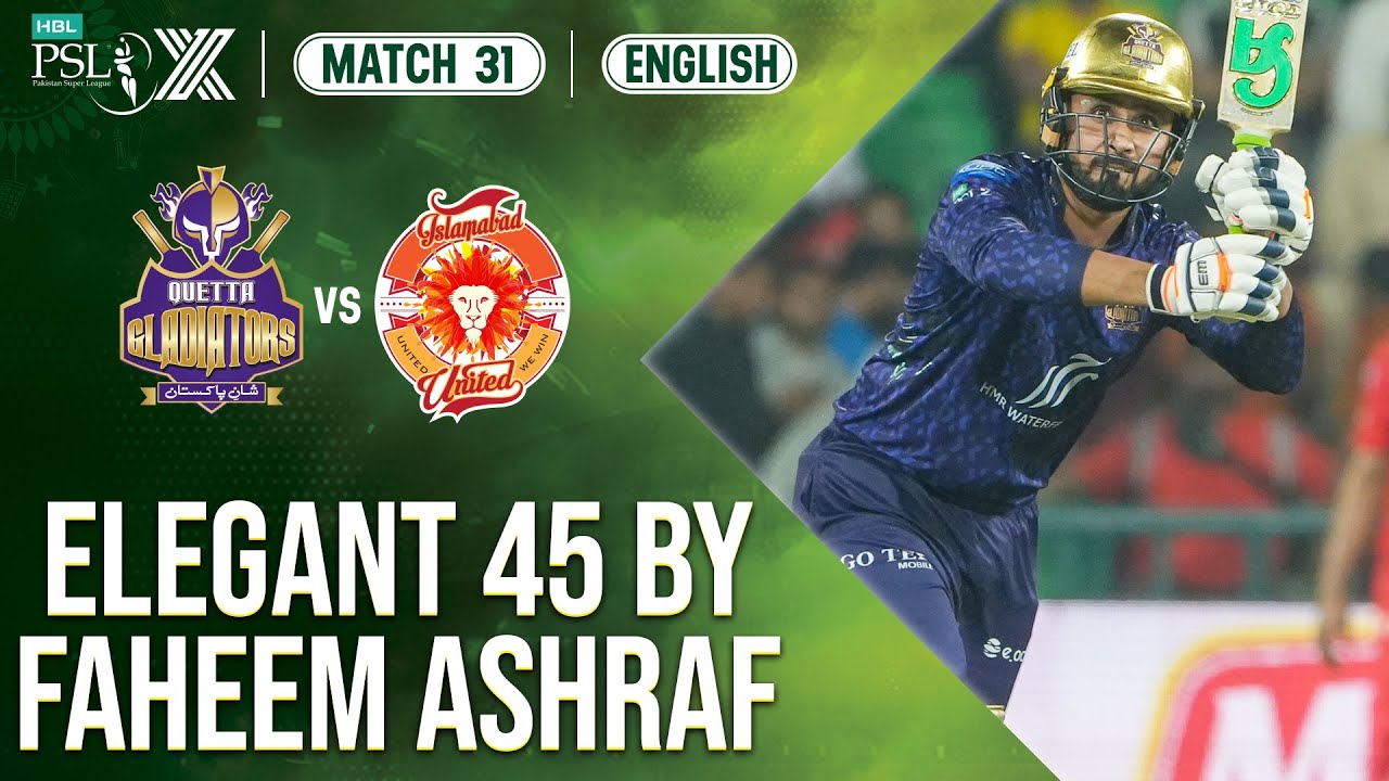 Faheem Ashraf's Brutal Innings | Quetta vs Islamabad | Match 31 𝐐𝐮𝐚𝐥𝐢𝐟𝐢𝐞𝐫 | HBL PSL X | M2M1A