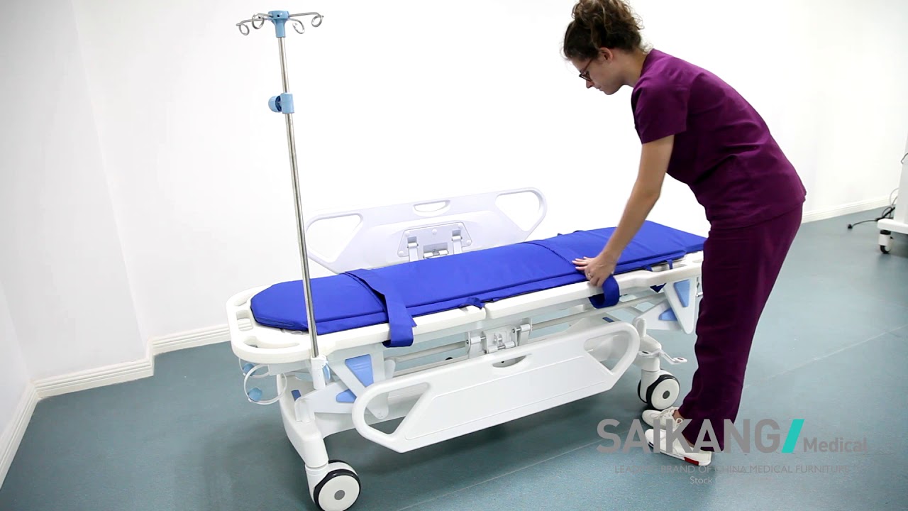 SKB041-1 Height Adjustable Patient Trolley