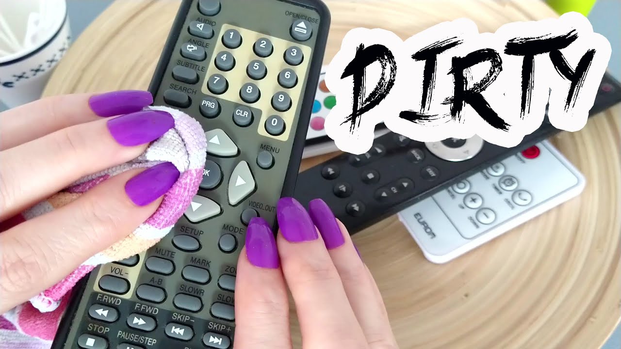 ASMR Cleaning Remote Controls • No Talking