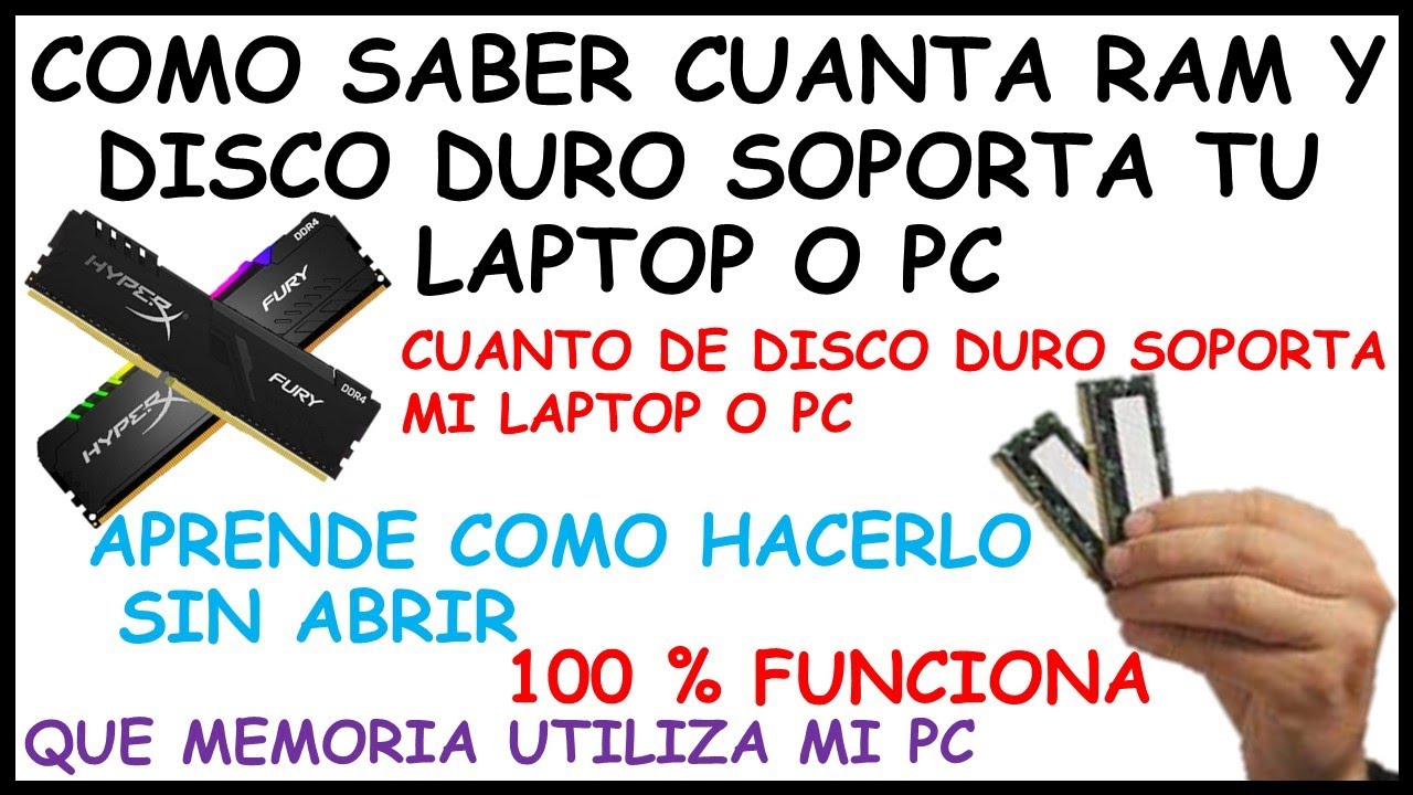 ✅🔥 Como saber CUANTO DE RAM SOPORTA MI PC O LAPTOP | CUANTO DE ALMACENAMIENTO SOPORTA MI LAPTOP O PC
