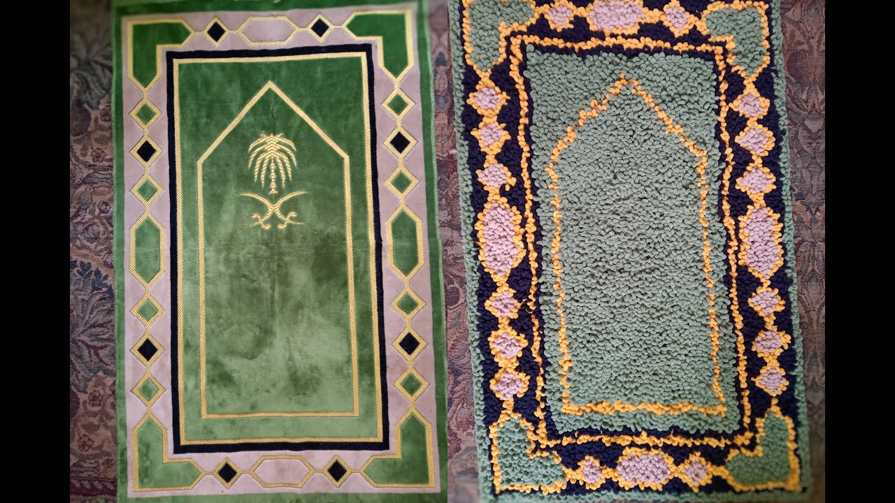 مصليه ( سجادة صلاة) بشغل خيوط بخيط البافى باسهل طريقه
