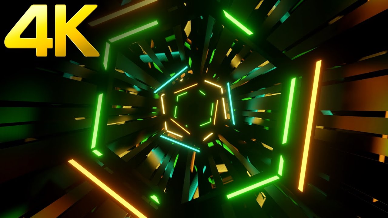 4K OLED Abstract Hexagon Green & Blue Metallic Color Screensaver Saver VJ loop Background (no sound)