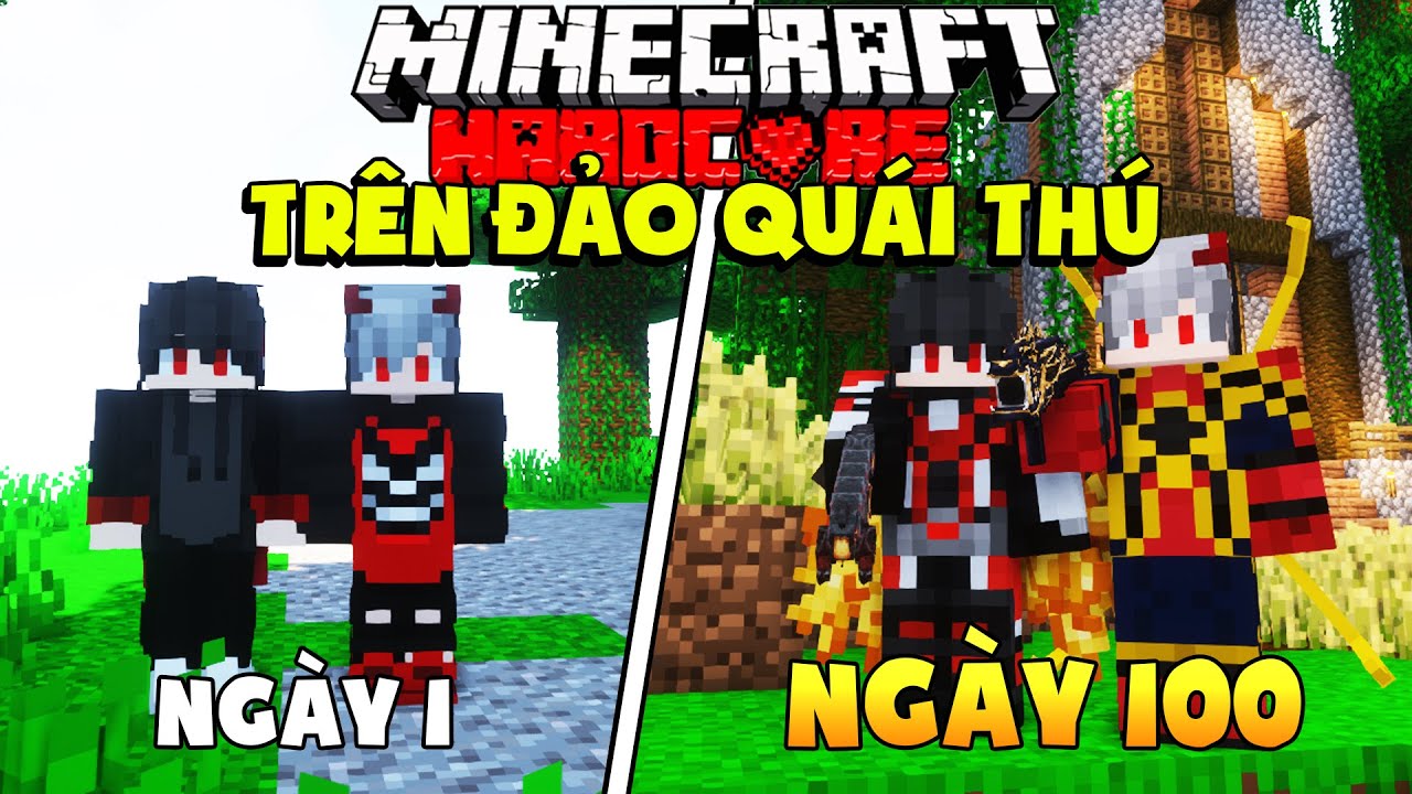 KiraMC Tóm Tắt 100 Ngày Minecraft Sinh Tồn Siêu Khó Trên Đảo Quái Thú Cùng Cá Rán Songfish !!