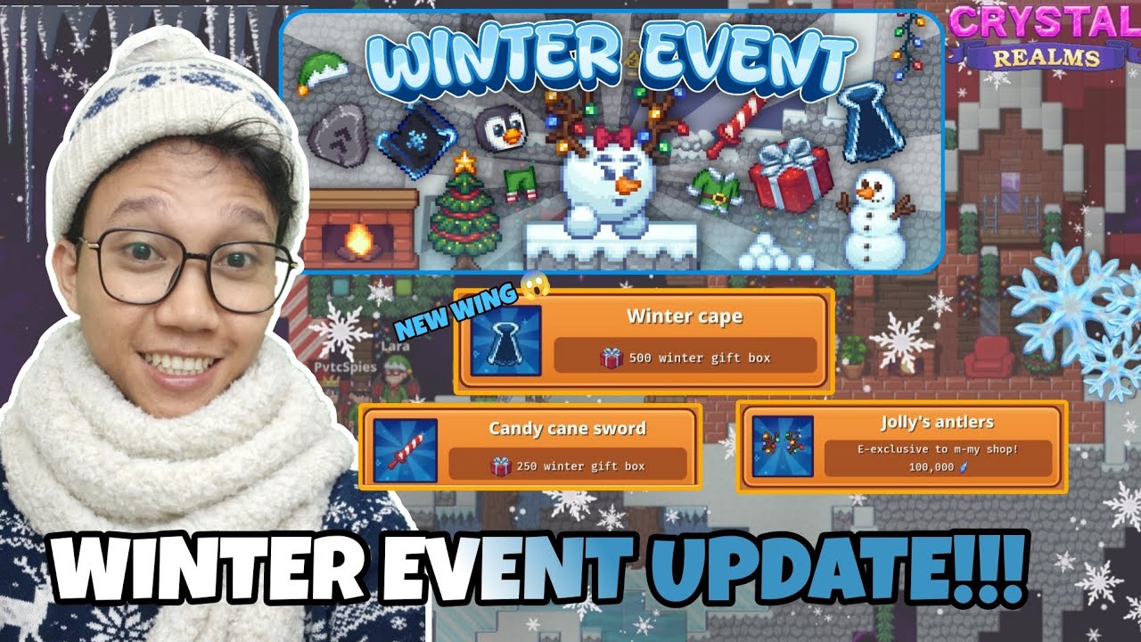 Winter Update Crystal Realms ❄️ Review Sword, Cape & Item Baru!