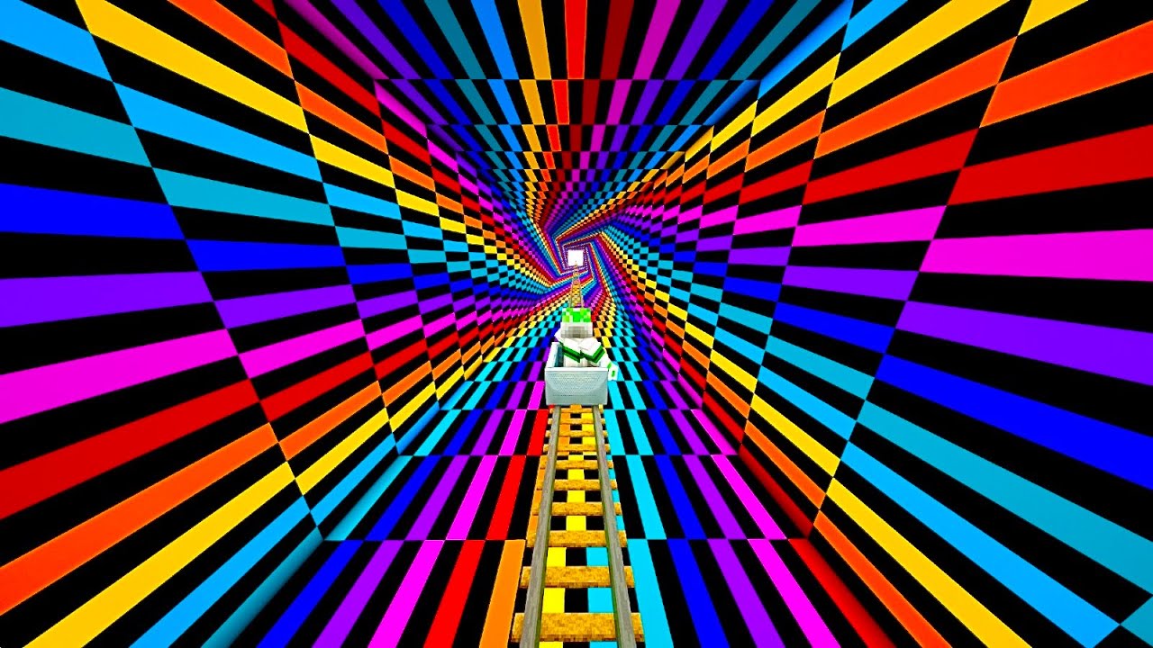 Minecraft: 10&rsquo;000 Blocks Long OPTICAL ILLUSIONS Roller Coaster! #10