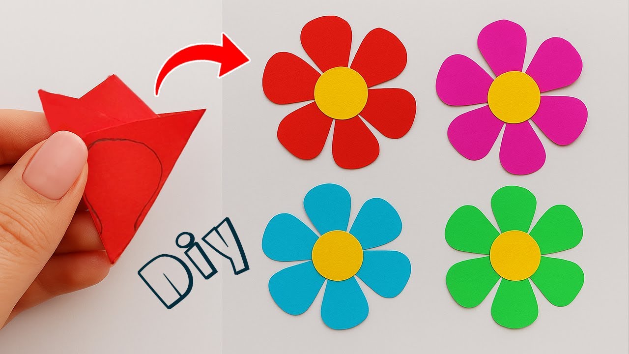Easiest Paper Flower Ever! 🌸 DIY in Just 2 Minutes