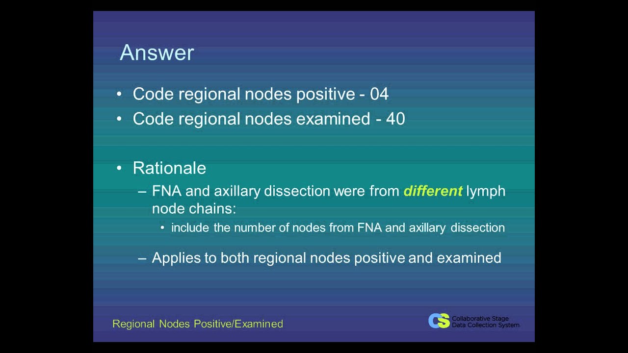 Regional Nodes Positive & Examined - Different Node Chains