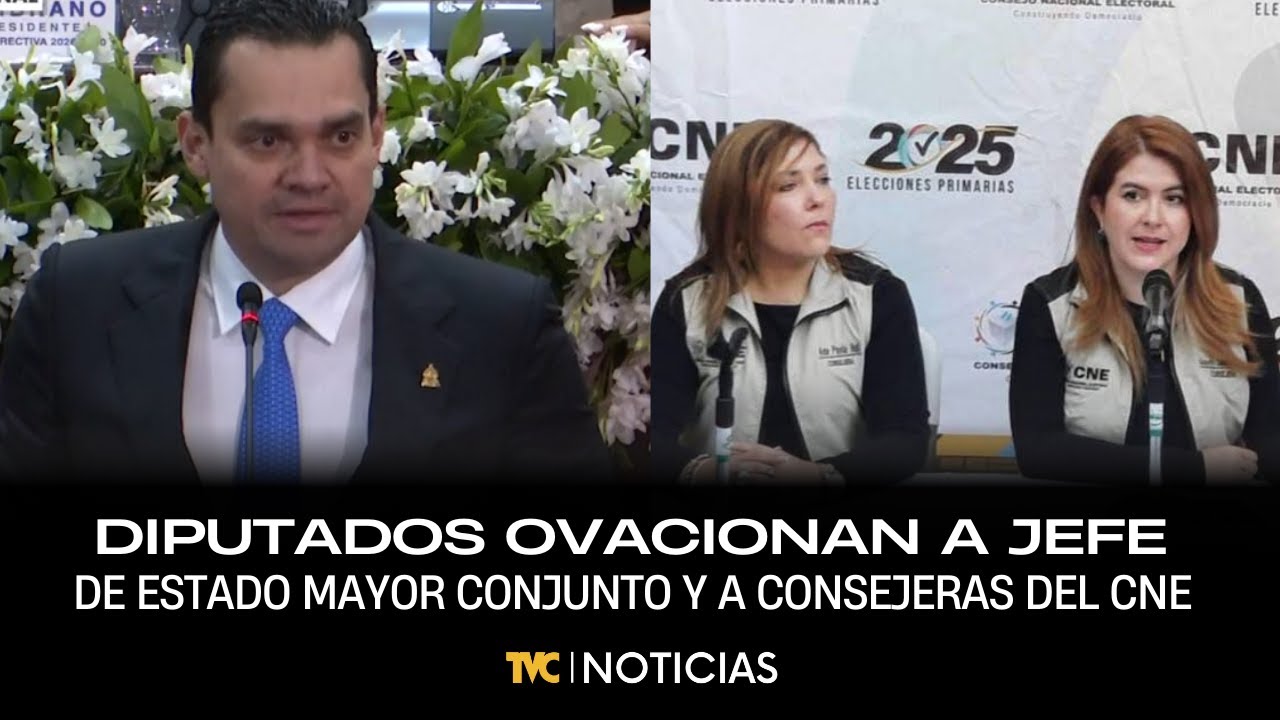 Diputados ovacionan a Jefe de Estado Mayor Conjunto y a consejeras del CNE