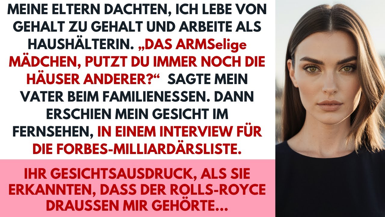 „Erbärmliches Mädchen, immer noch am Putzen?“ sagte mein Vater – bis sie mein Vermögen entdeckten…