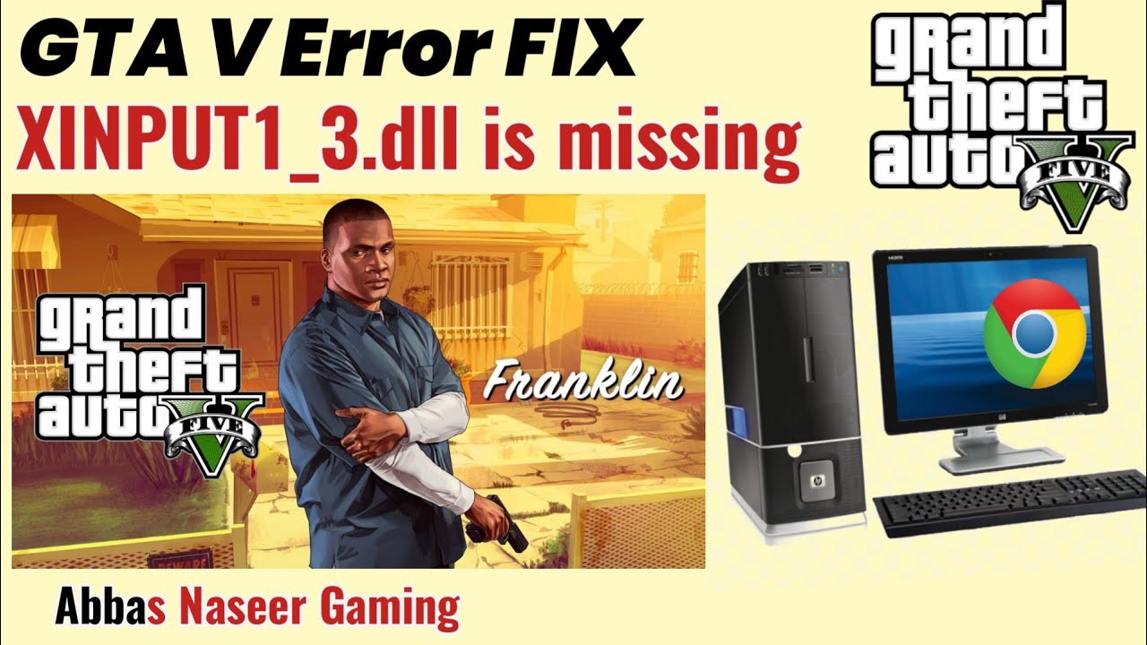 GTA V Error FIX... XINPUT1_3.dll is missing | grand theft auto 5 not working fix