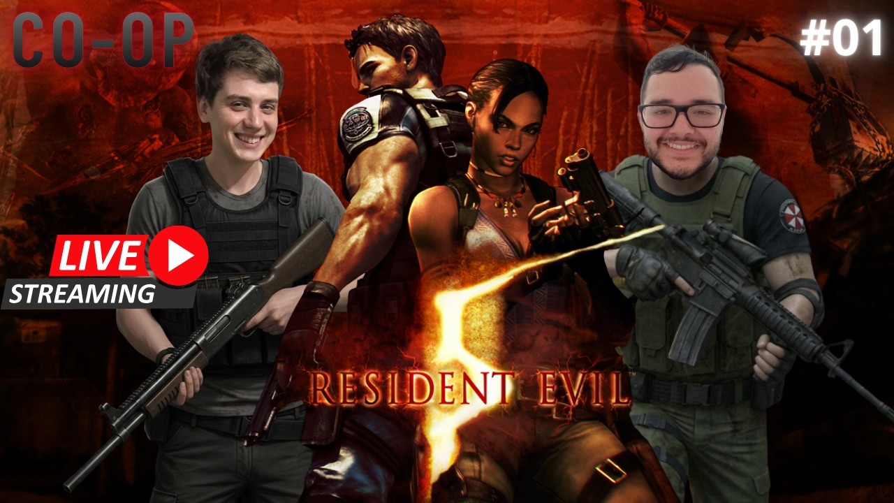 Resident Evil 5 CO-OP – Primeira Gameplay | Do RE2 ao RE9 #1 (PC)