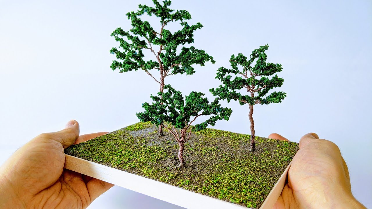 How to Make a Simple  Diorama Trees / Wire Trees / Diorama Model / DIY / Realistic Trees / Miniature