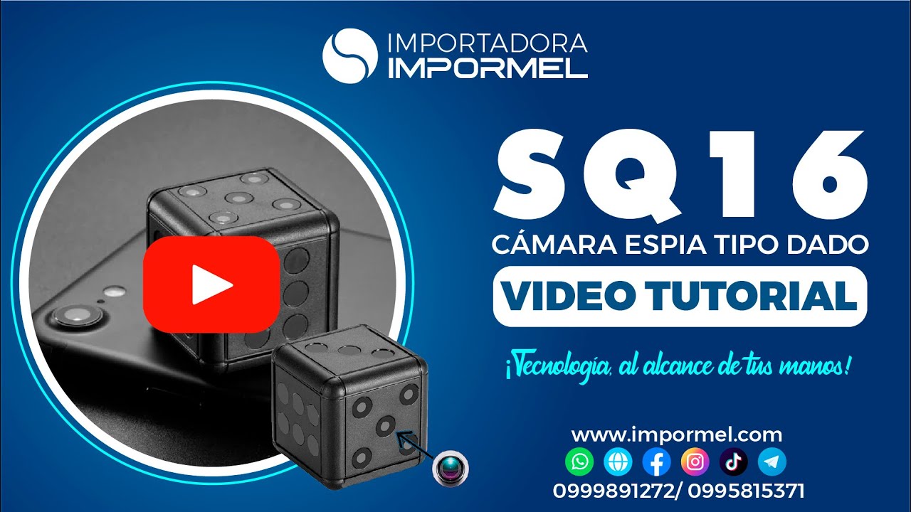 CAMARA ESPIA TIPO DADO SQ16 | ASÍ ES COMO FUNCIONA | TUTORIAL  (I420027)