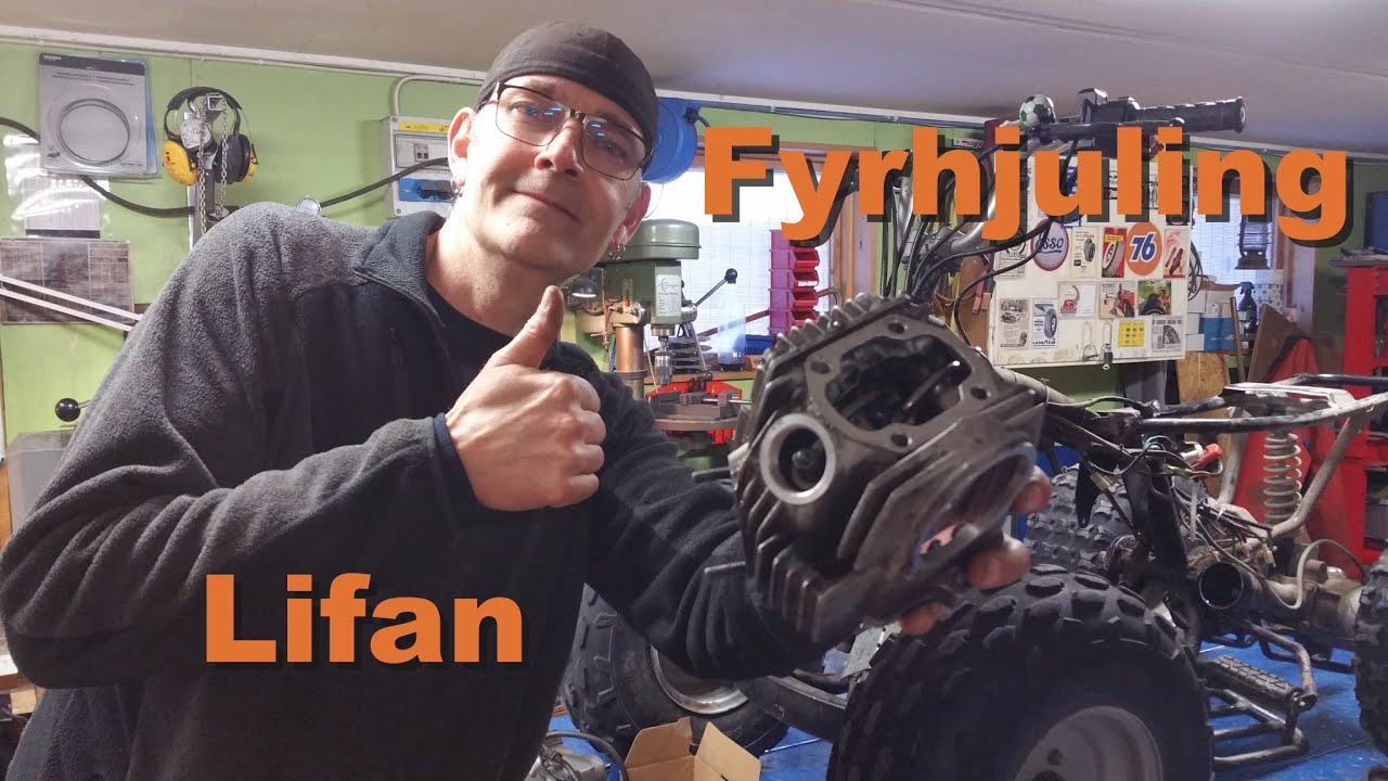Trasig fyrhjuling - Lifan. Kollar över dom nya delarna och byter ventiltätningar 👍