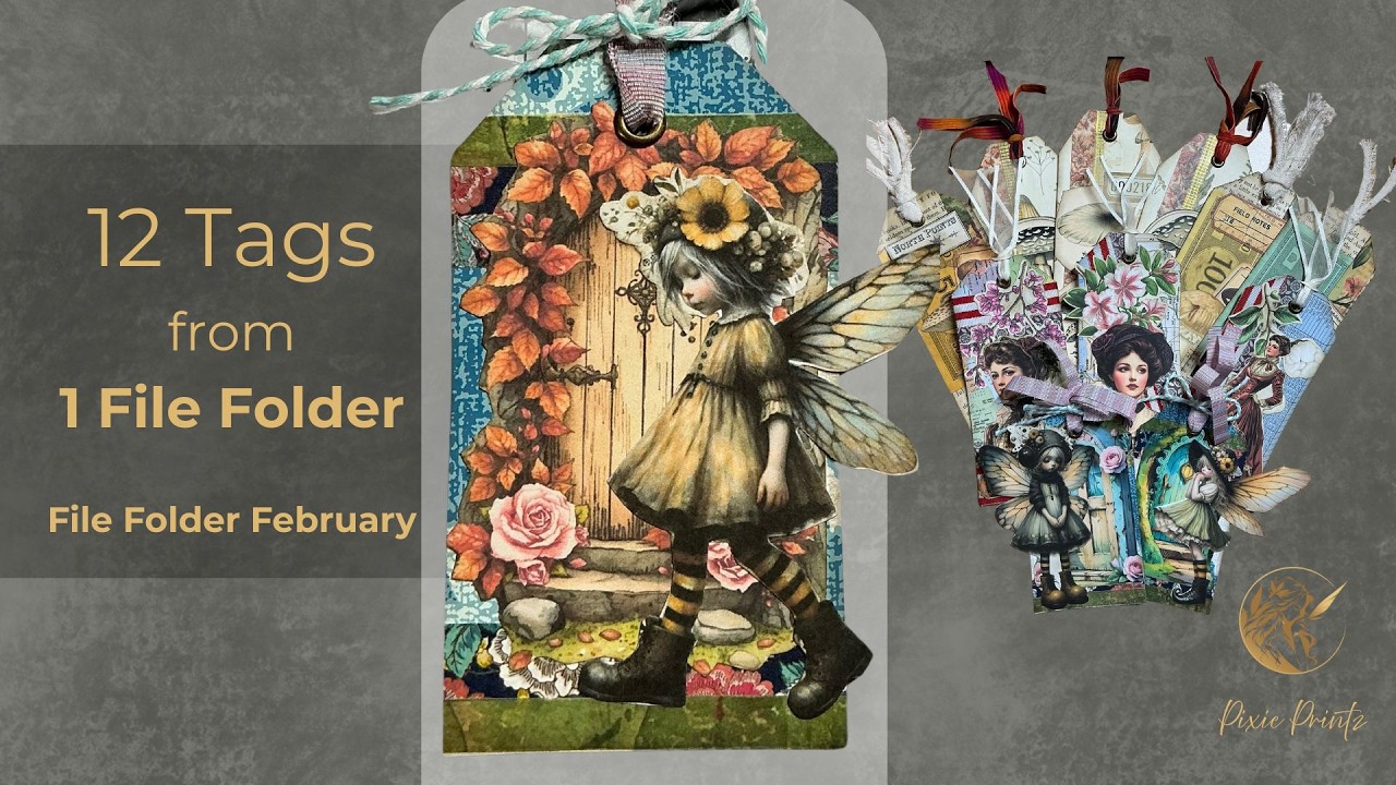 12 Tags from One File Folder - File Folder February