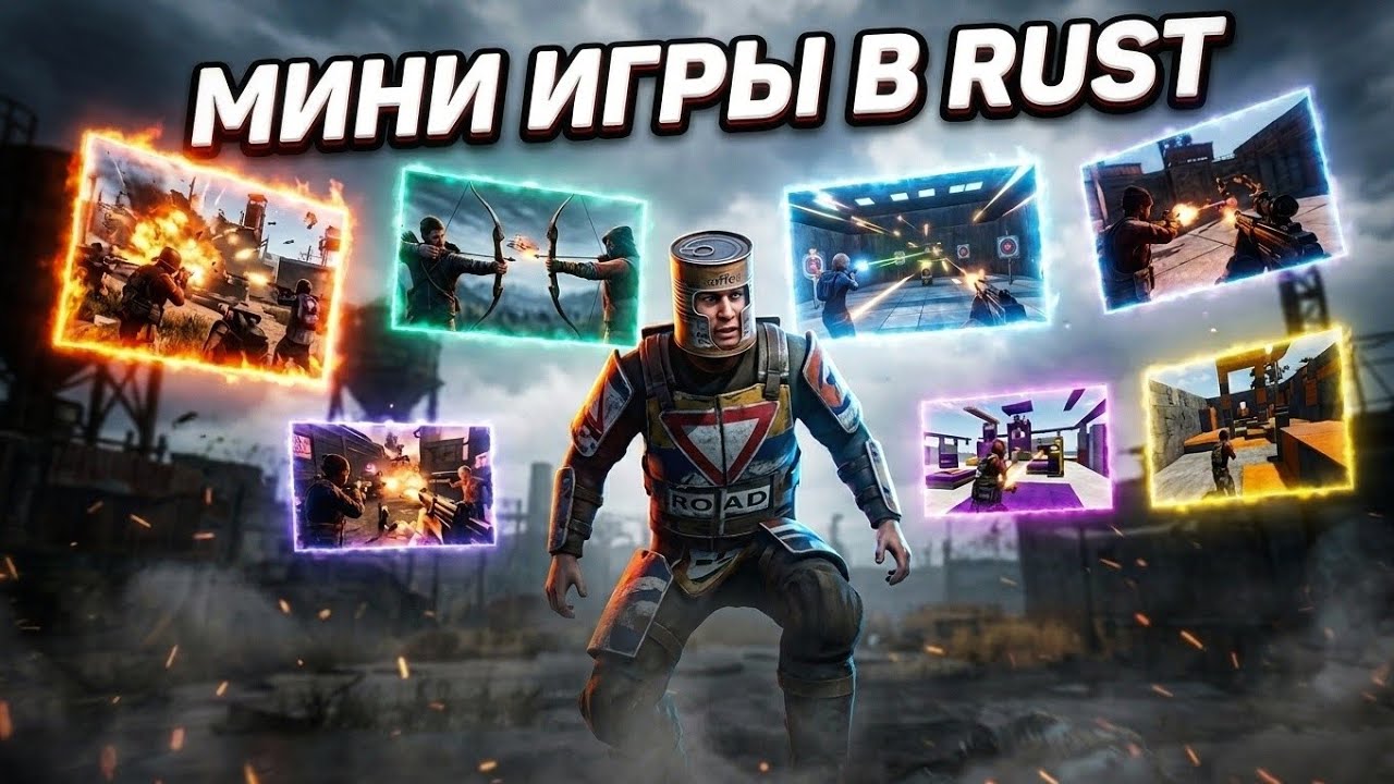 Новичок смотрит мини игры в RUST! 
