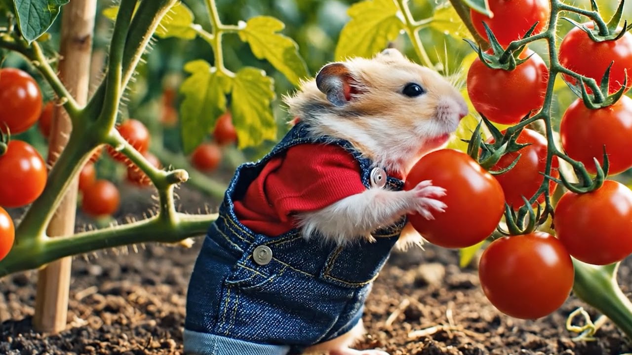 小さなハムスターのいそがしい一日 | A Busy Day of a Little Hamster Gardener