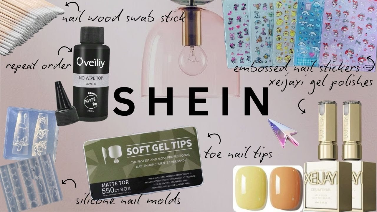 Must-Have SHEIN Nail Art Finds! ౨ৎ ⋆｡˚⋆💌 Trendy Silicone Molds, Cute Stickers + Gel Colors💛🧡