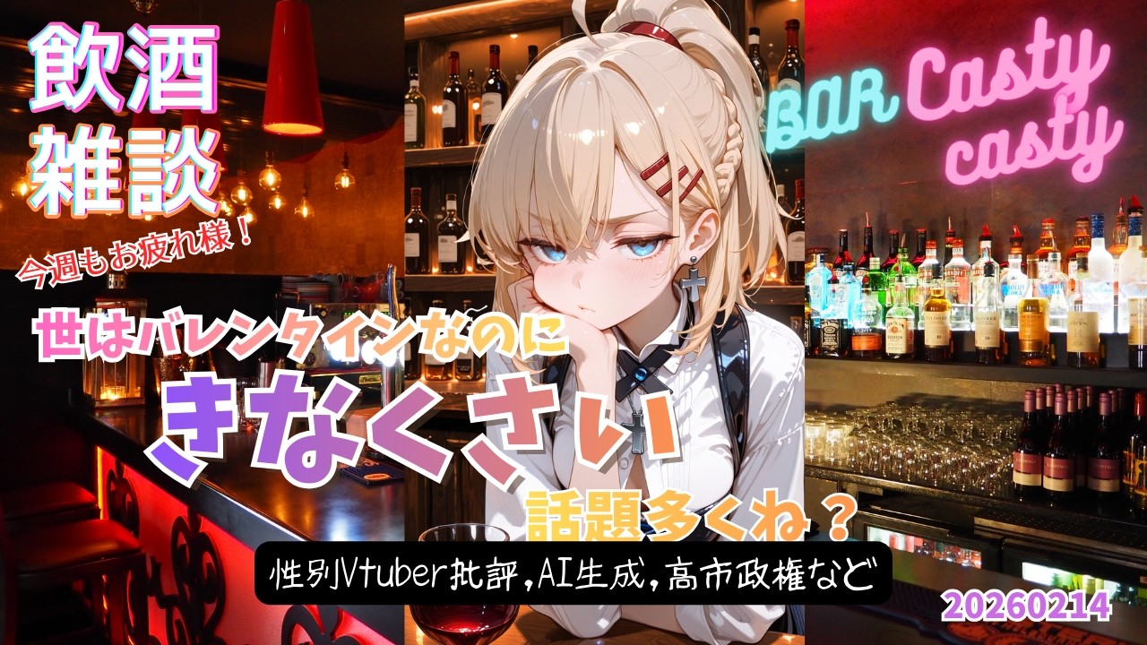 【飲酒雑談】世はバレンタインなのに、きなくさい話題多くない？【BAR CastyCasty】